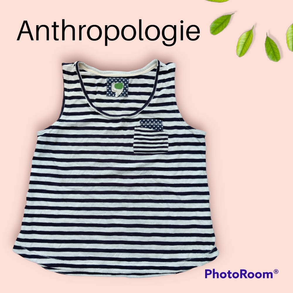 Anthropologie striped tank top, size Large